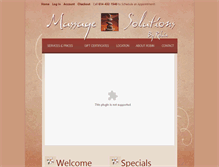 Tablet Screenshot of massagesolutionsbyrobin.com